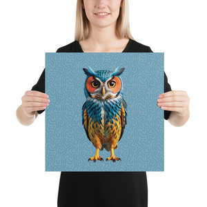 Blue Owl Poster Print Art