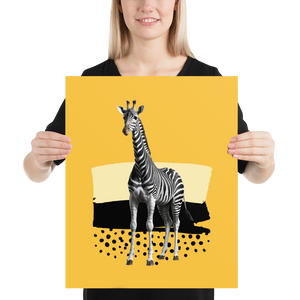 Giraffe Zebra Skin Poster Print Art