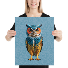 Blue Owl Poster Print Art