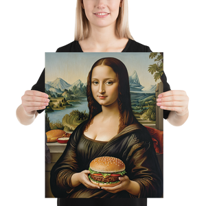 Monalisa Burger Poster Print Art