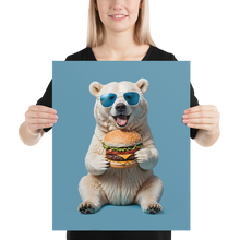 Polar Bear and Burger Poster Print Art