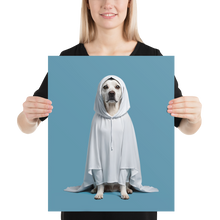 Dog in Ghost Costume Poster Print Art