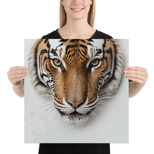 Silent Tiger Head Poster Print Art