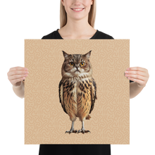 Cat Owl Poster Print Art