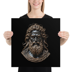 Zeus Copper Wire Sculpture Poster Print Art