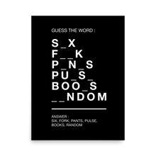 Guess The Word (Funny)) Square Poster Print Art