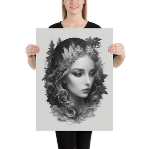 Grayscale Gaia Poster Print Art