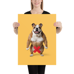 Bulldog X-Tape Yellow Poster Print Art