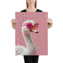 Cute Pink Swan Poster Print Art