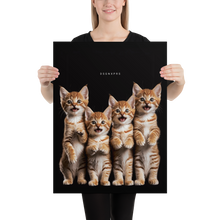 Four Cute Cats Poster Print Art