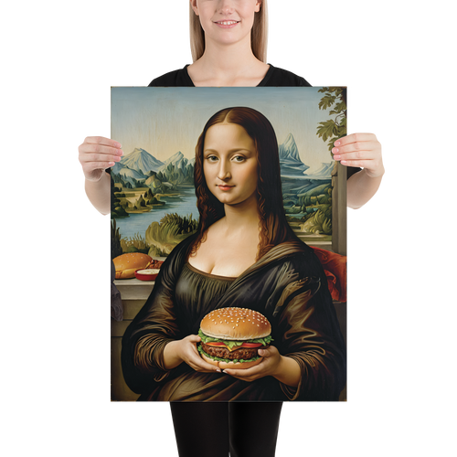 Monalisa Burger Poster Print Art