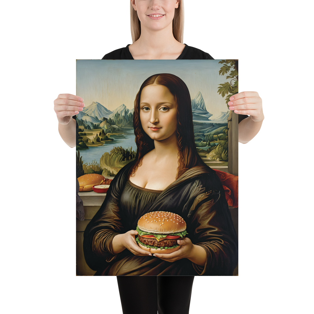 Monalisa Burger Poster Print Art