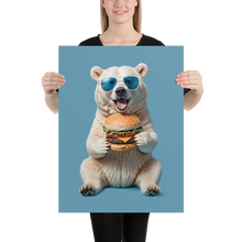 Polar Bear and Burger Poster Print Art