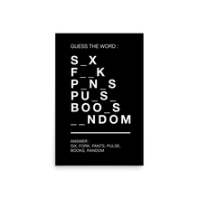 Guess The Word (Funny)) Square Poster Print Art