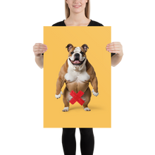 Bulldog X-Tape Yellow Poster Print Art