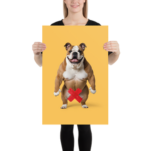 Bulldog X-Tape Yellow Poster Print Art