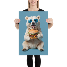 Polar Bear and Burger Poster Print Art