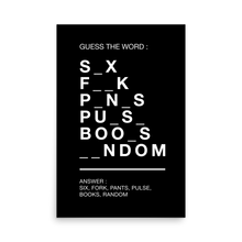 Guess The Word (Funny)) Square Poster Print Art