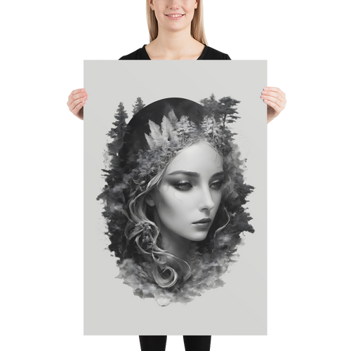 Grayscale Gaia Poster Print Art