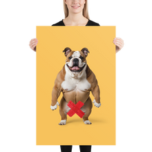 Bulldog X-Tape Yellow Poster Print Art