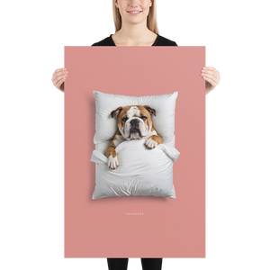 Sleeping Bulldog Poster Print Art