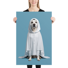 Dog in Ghost Costume Poster Print Art