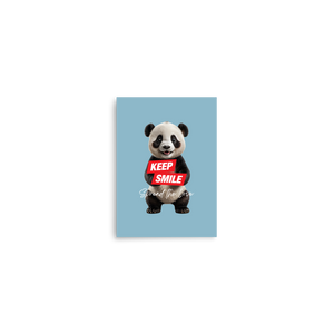 Keep Smile Blue Panda Poster Print Art