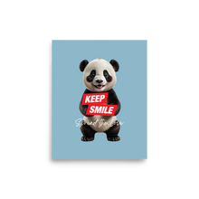 Keep Smile Blue Panda Poster Print Art