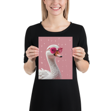 Cute Pink Swan Poster Print Art