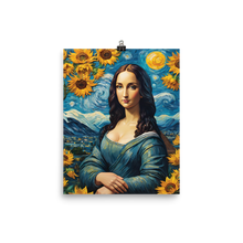 Monalisa Painting in Van Gogh Style Poster Print Art