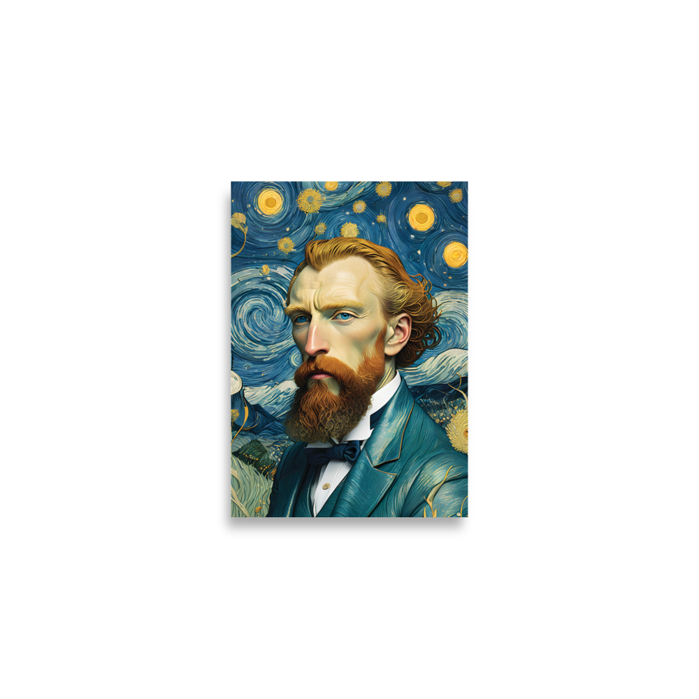 Van Gogh Potrait Painting Poster Print Art