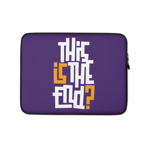 IS/THIS IS THE END? Purple Yellow Reverse Laptop Sleeve