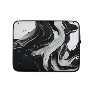 Black and White Fluid Laptop Sleeve