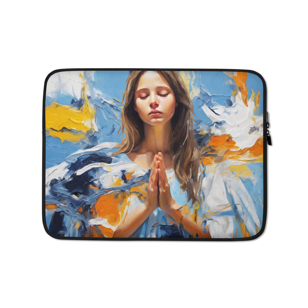 Pray & Forgive Oil Painting Laptop Sleeve