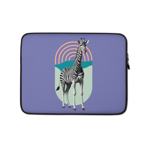 Giraffe Zebra Purple Laptop Sleeve