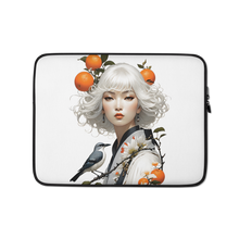 Oriental Lady with Orange and Bird Laptop Sleeve