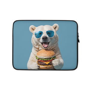 Polar Bear and Burger Laptop Sleeve