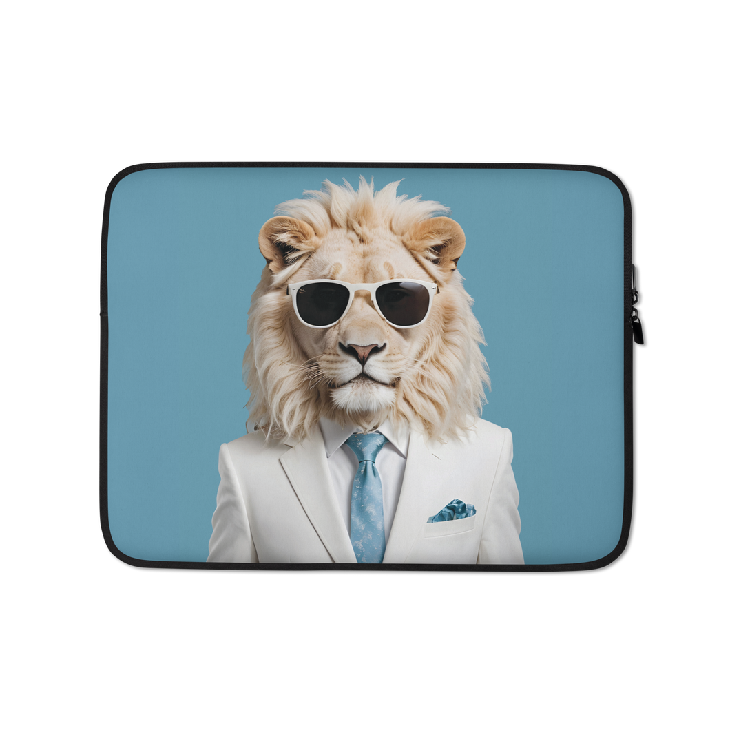 Funky White Lion Laptop Sleeve