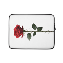 Red Rose on White Laptop Sleeve