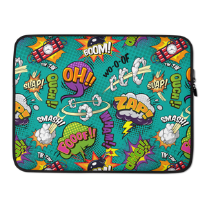 Comic Text Pattern Laptop Sleeve