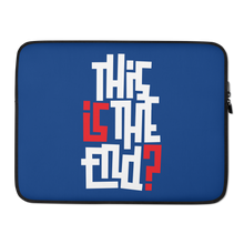 IS/THIS IS THE END? Navy Blue Reverse Laptop Sleeve