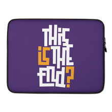 IS/THIS IS THE END? Purple Yellow Reverse Laptop Sleeve