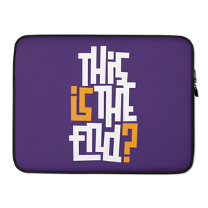 IS/THIS IS THE END? Purple Yellow Reverse Laptop Sleeve