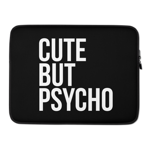 15″ Cute But Psycho Black Laptop Sleeve by Design Express