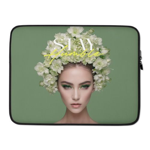 Stay Humble Female Flower Art Laptop Sleeve