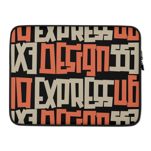 Design Express Typography Pattern Laptop Sleeve