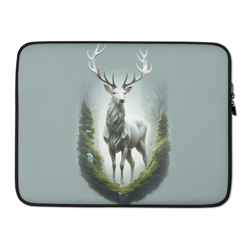 Green White Deer Laptop Sleeve