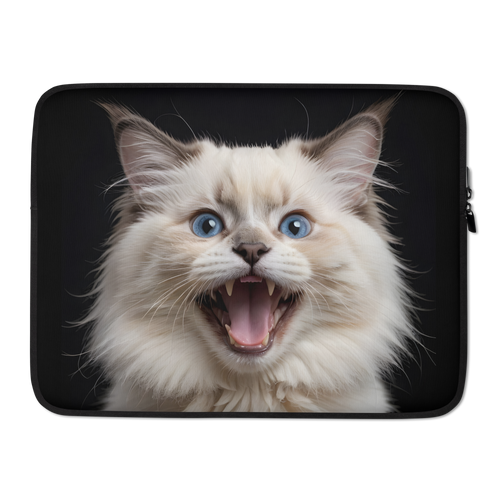 Angry Ragdoll Kitten Laptop Sleeve