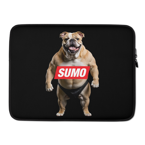 Sumo Bulldog Black Laptop Sleeve