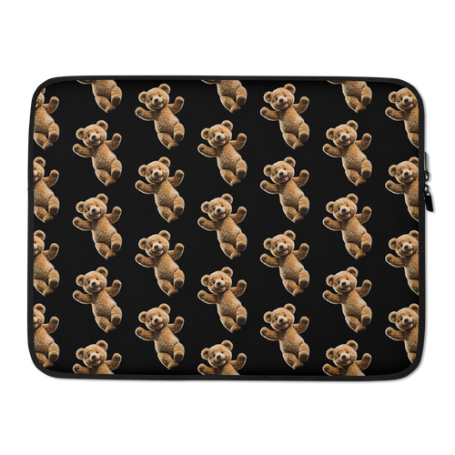 Happy Teddy Bear Pattern Laptop Sleeve